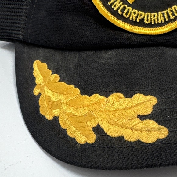 NRA Hat Mesh Snapback Trucker Black Gold Leaf  Emblem Cap Made in USA embroider - Picture 4 of 12